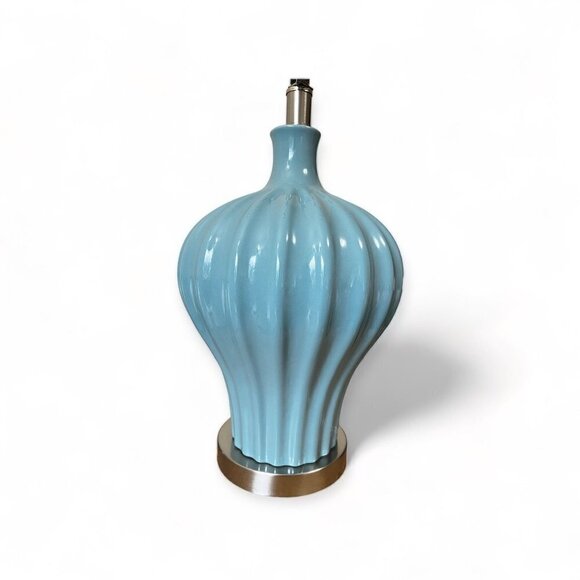 Luminaire Blue Opaline Table Lamp - Picture 4 of 5